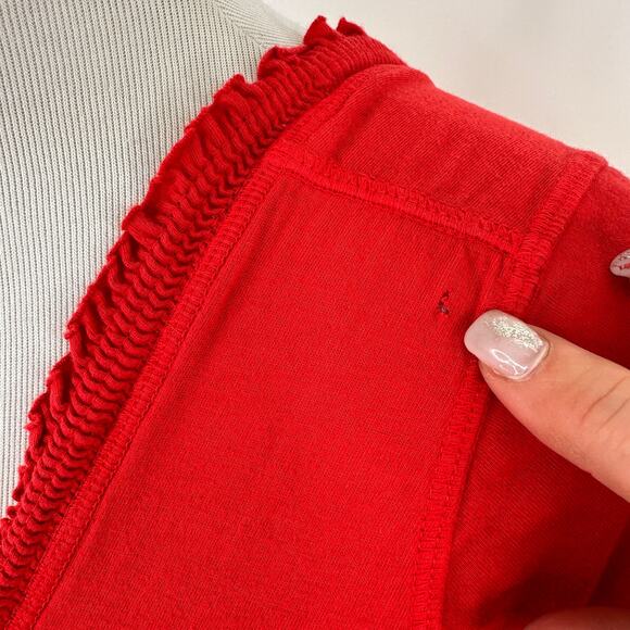 Johnny Was V-Neck Red Embroidered Floral Dress Size XS - Picture 8 of 11